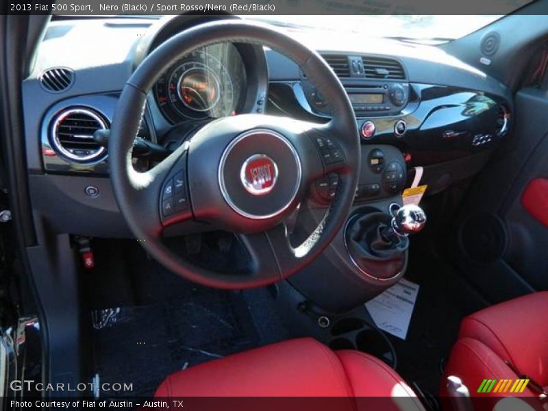 Nero (Black) / Sport Rosso/Nero (Red/Black) 2013 Fiat 500 Sport