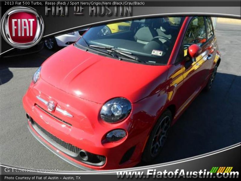 Rosso (Red) / Sport Nero/Grigio/Nero (Black/Gray/Black) 2013 Fiat 500 Turbo