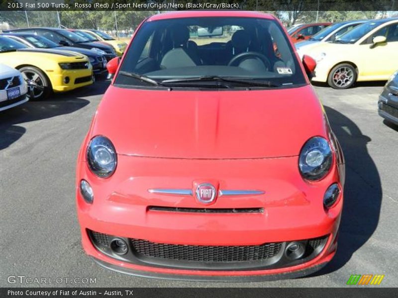 Rosso (Red) / Sport Nero/Grigio/Nero (Black/Gray/Black) 2013 Fiat 500 Turbo