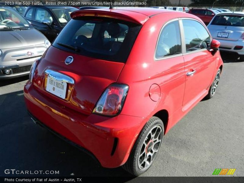 Rosso (Red) / Sport Nero/Grigio/Nero (Black/Gray/Black) 2013 Fiat 500 Turbo