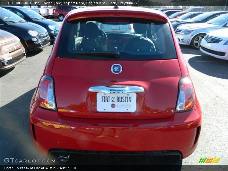 Rosso (Red) / Sport Nero/Grigio/Nero (Black/Gray/Black) 2013 Fiat 500 Turbo