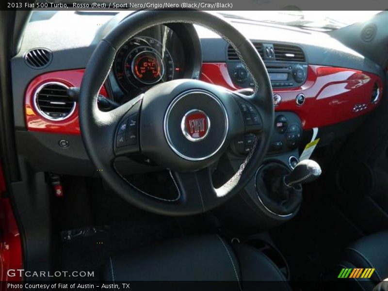 Rosso (Red) / Sport Nero/Grigio/Nero (Black/Gray/Black) 2013 Fiat 500 Turbo