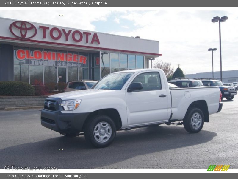 Super White / Graphite 2013 Toyota Tacoma Regular Cab