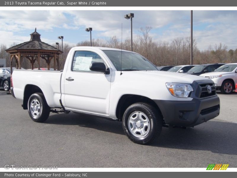 Super White / Graphite 2013 Toyota Tacoma Regular Cab