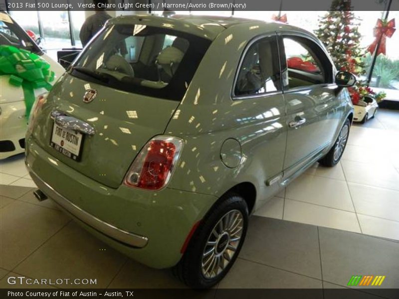 Verde Chiaro (Light Green) / Marrone/Avorio (Brown/Ivory) 2013 Fiat 500 Lounge