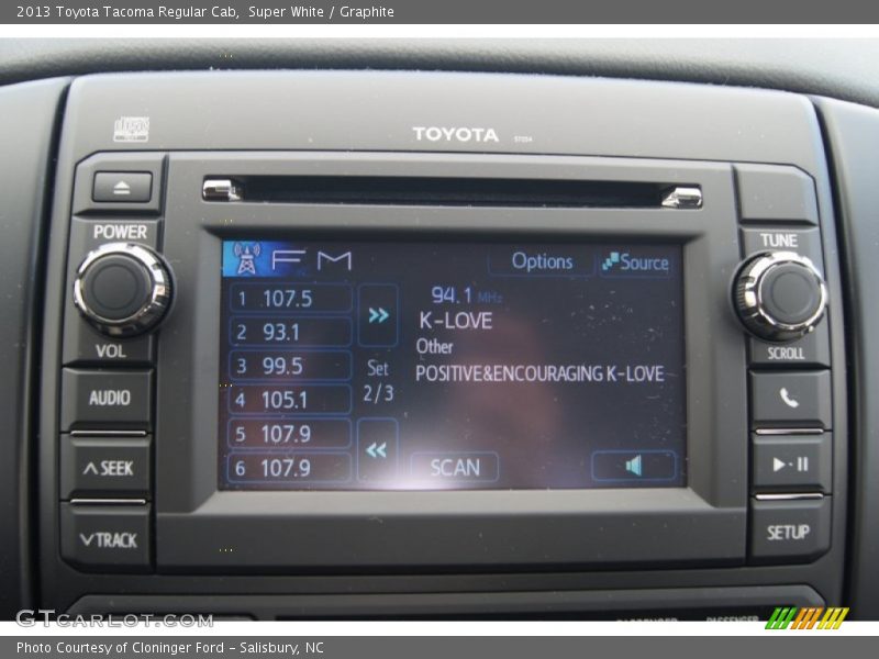 Super White / Graphite 2013 Toyota Tacoma Regular Cab