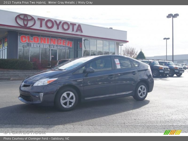 Winter Gray Metallic / Misty Gray 2013 Toyota Prius Two Hybrid