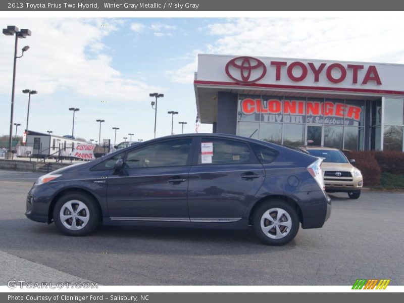 Winter Gray Metallic / Misty Gray 2013 Toyota Prius Two Hybrid