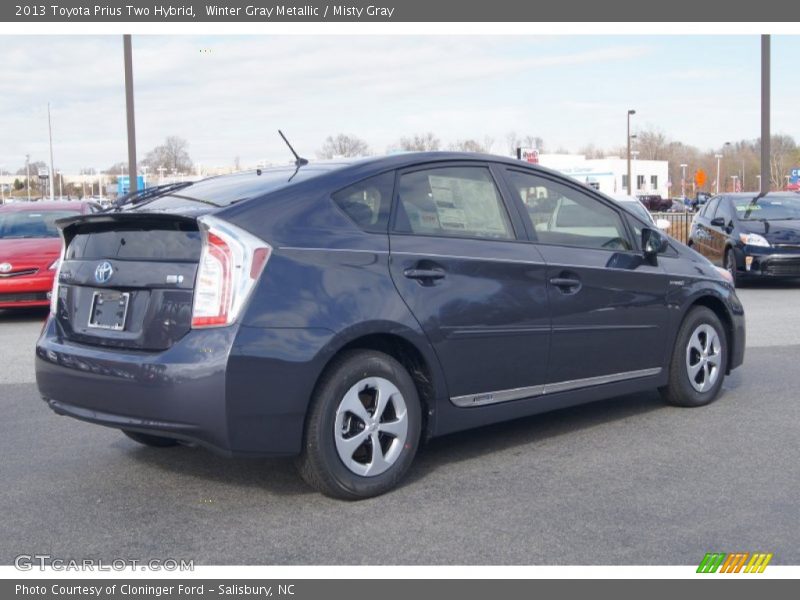 Winter Gray Metallic / Misty Gray 2013 Toyota Prius Two Hybrid