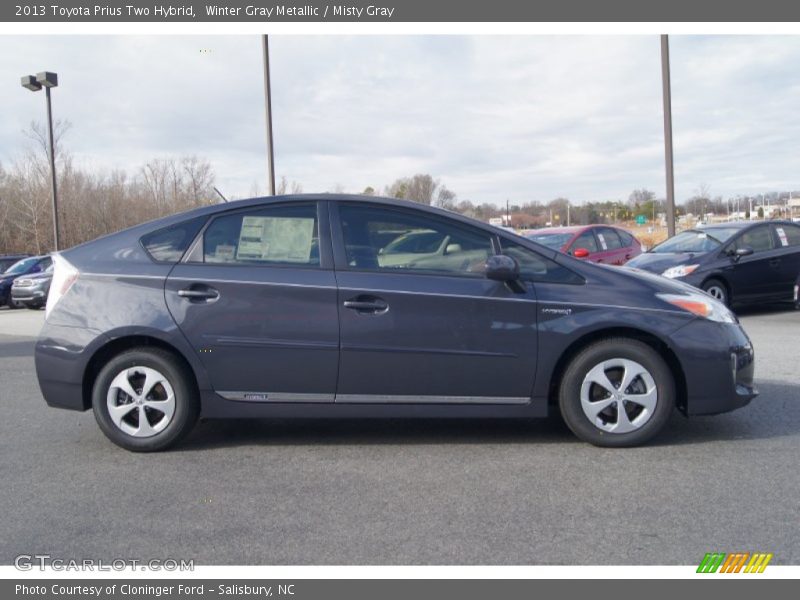 Winter Gray Metallic / Misty Gray 2013 Toyota Prius Two Hybrid