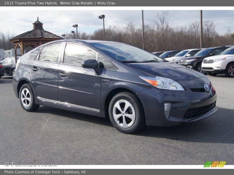 Winter Gray Metallic / Misty Gray 2013 Toyota Prius Two Hybrid