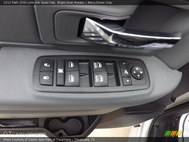 Bright Silver Metallic / Black/Diesel Gray 2013 Ram 1500 Lone Star Quad Cab