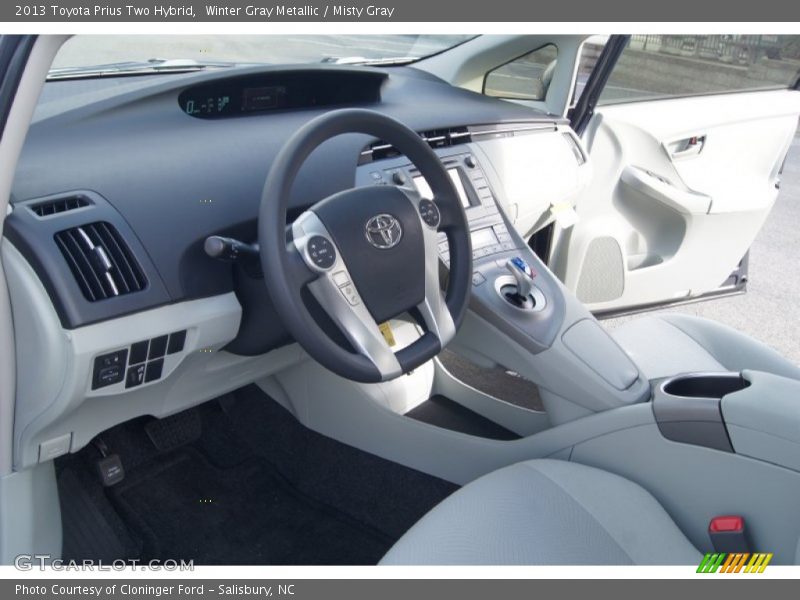 Winter Gray Metallic / Misty Gray 2013 Toyota Prius Two Hybrid