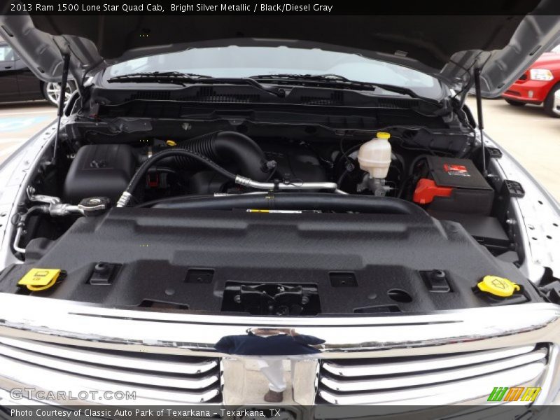Bright Silver Metallic / Black/Diesel Gray 2013 Ram 1500 Lone Star Quad Cab