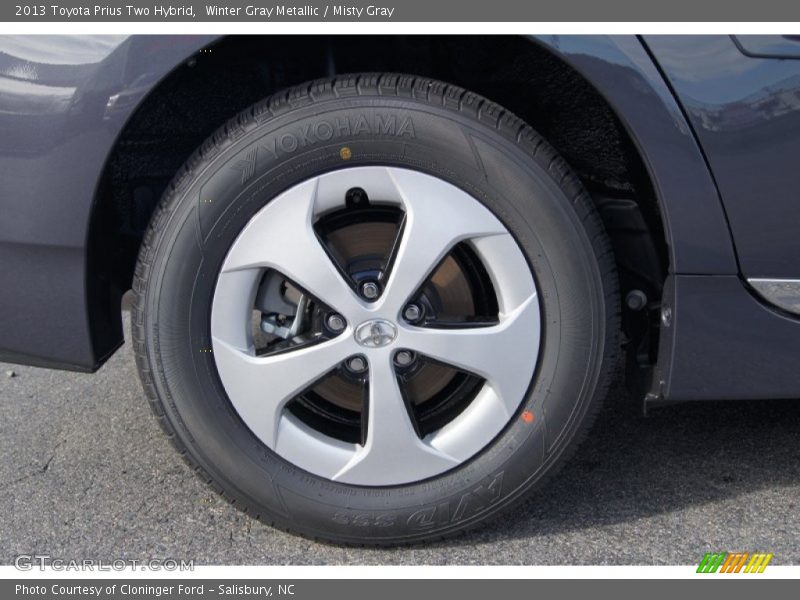 Winter Gray Metallic / Misty Gray 2013 Toyota Prius Two Hybrid