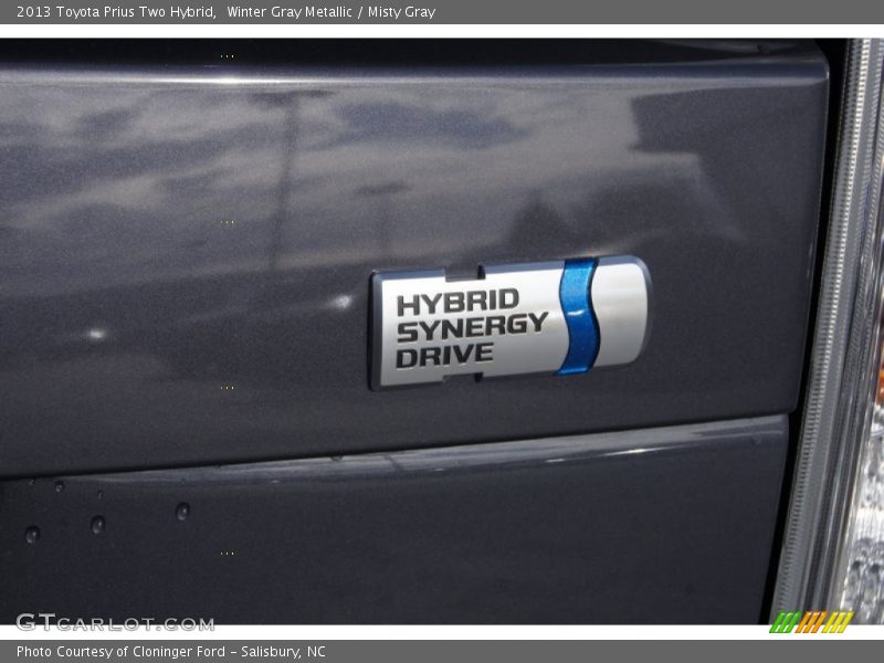 Winter Gray Metallic / Misty Gray 2013 Toyota Prius Two Hybrid