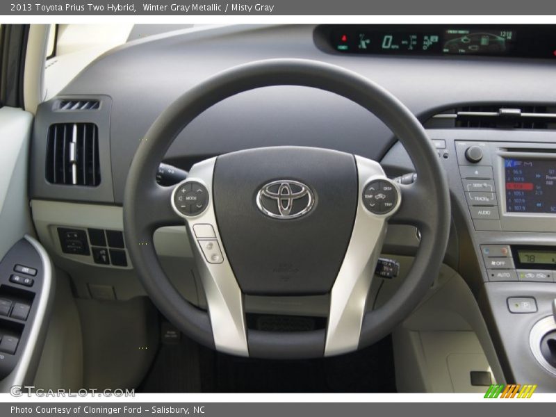 Winter Gray Metallic / Misty Gray 2013 Toyota Prius Two Hybrid