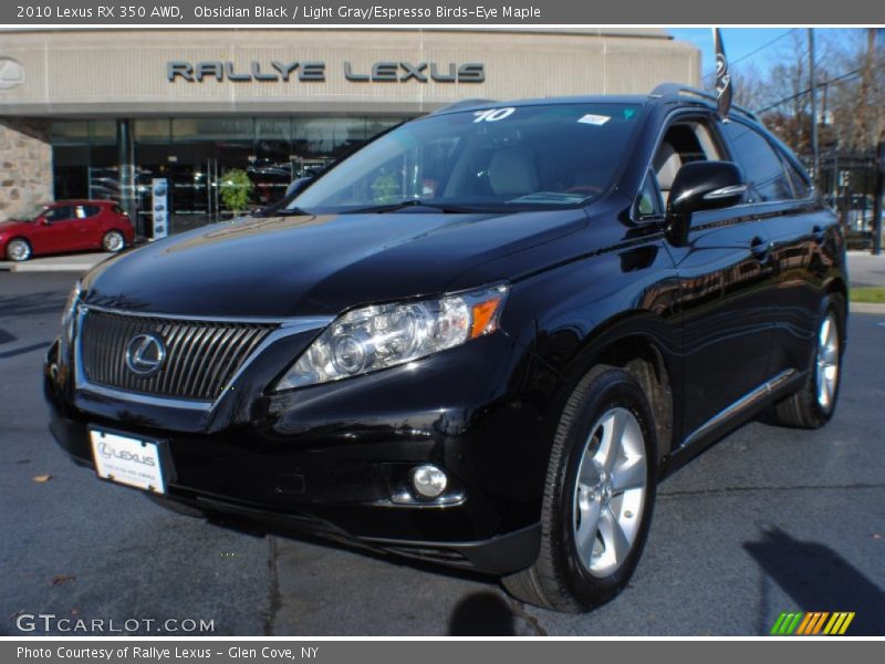 Obsidian Black / Light Gray/Espresso Birds-Eye Maple 2010 Lexus RX 350 AWD