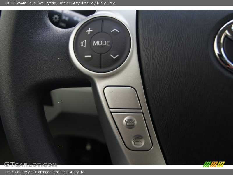 Winter Gray Metallic / Misty Gray 2013 Toyota Prius Two Hybrid