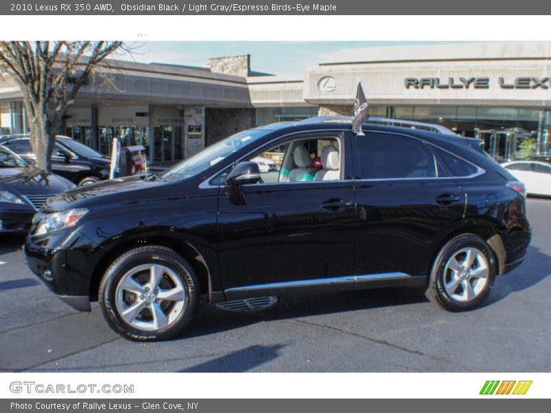 Obsidian Black / Light Gray/Espresso Birds-Eye Maple 2010 Lexus RX 350 AWD