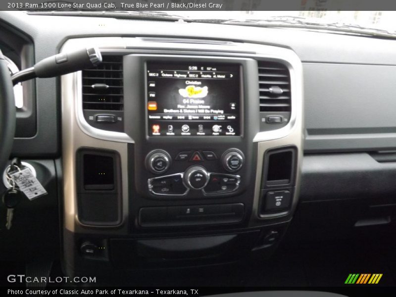 True Blue Pearl / Black/Diesel Gray 2013 Ram 1500 Lone Star Quad Cab