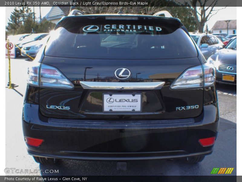 Obsidian Black / Light Gray/Espresso Birds-Eye Maple 2010 Lexus RX 350 AWD