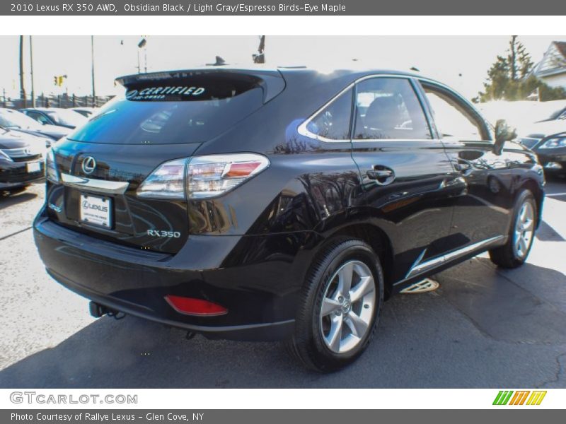 Obsidian Black / Light Gray/Espresso Birds-Eye Maple 2010 Lexus RX 350 AWD