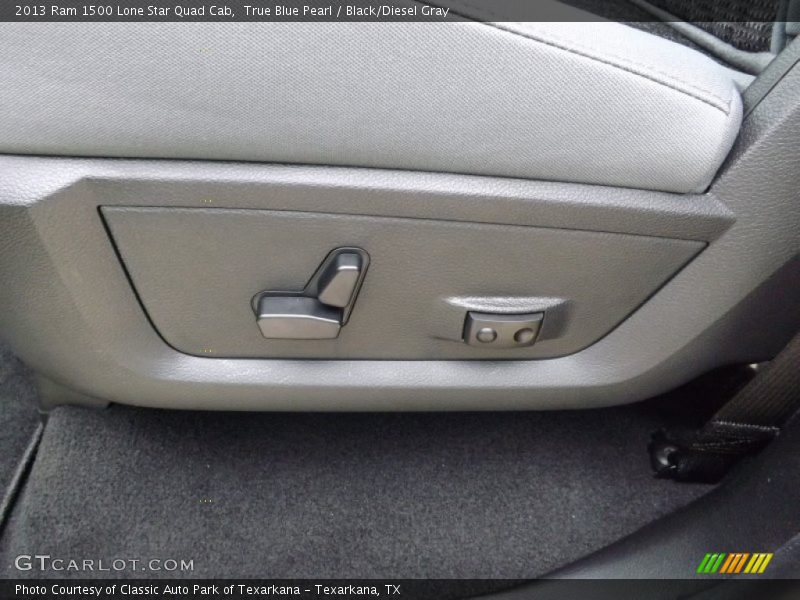 True Blue Pearl / Black/Diesel Gray 2013 Ram 1500 Lone Star Quad Cab