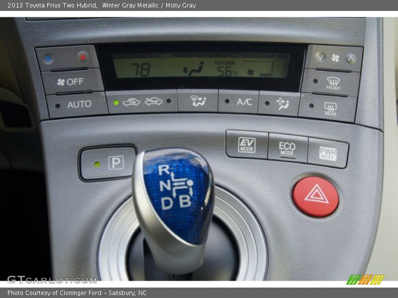 Winter Gray Metallic / Misty Gray 2013 Toyota Prius Two Hybrid