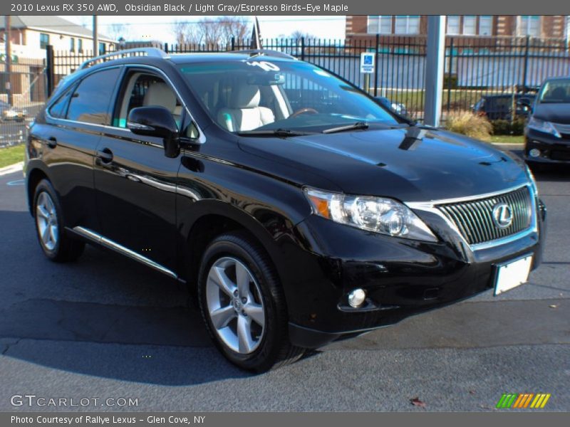 Obsidian Black / Light Gray/Espresso Birds-Eye Maple 2010 Lexus RX 350 AWD