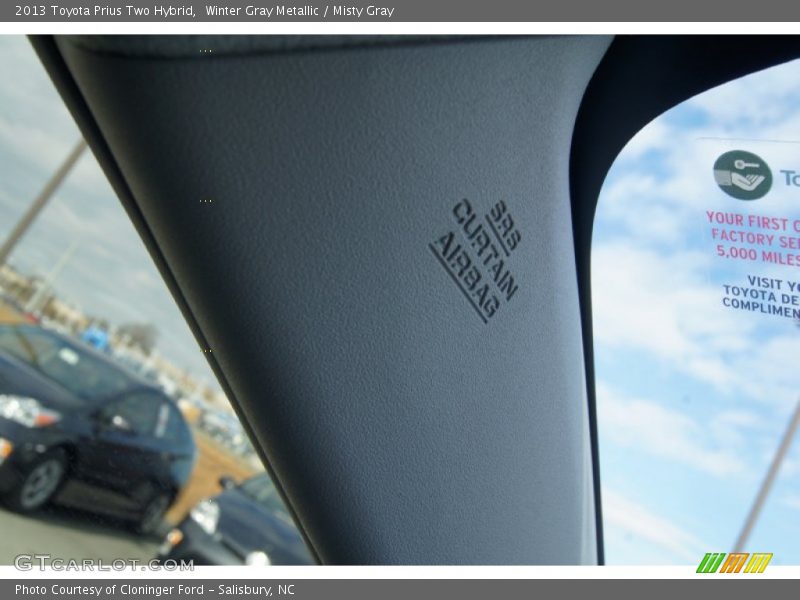 Winter Gray Metallic / Misty Gray 2013 Toyota Prius Two Hybrid