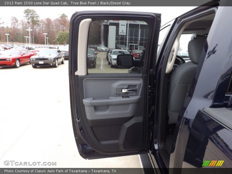 True Blue Pearl / Black/Diesel Gray 2013 Ram 1500 Lone Star Quad Cab
