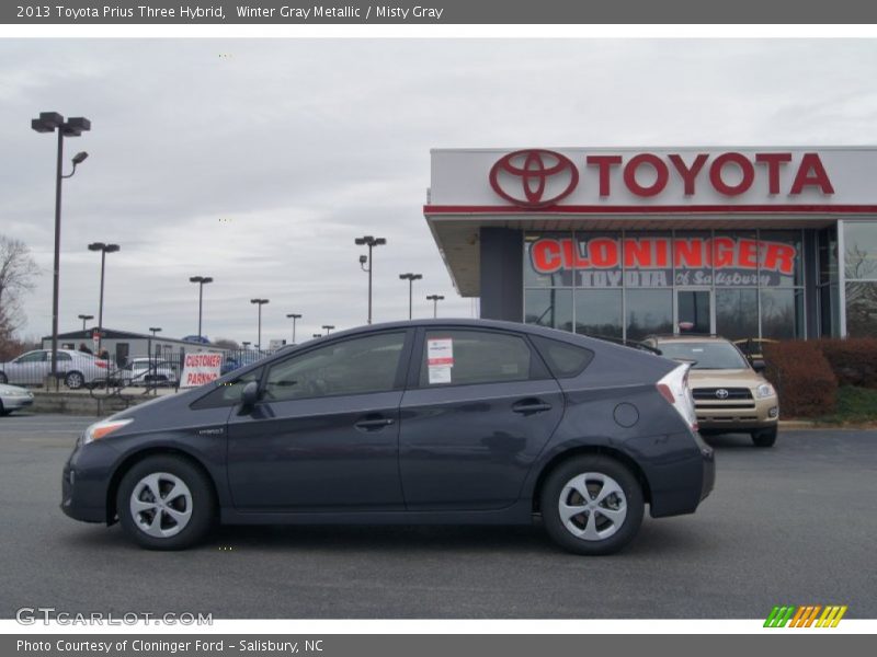 Winter Gray Metallic / Misty Gray 2013 Toyota Prius Three Hybrid