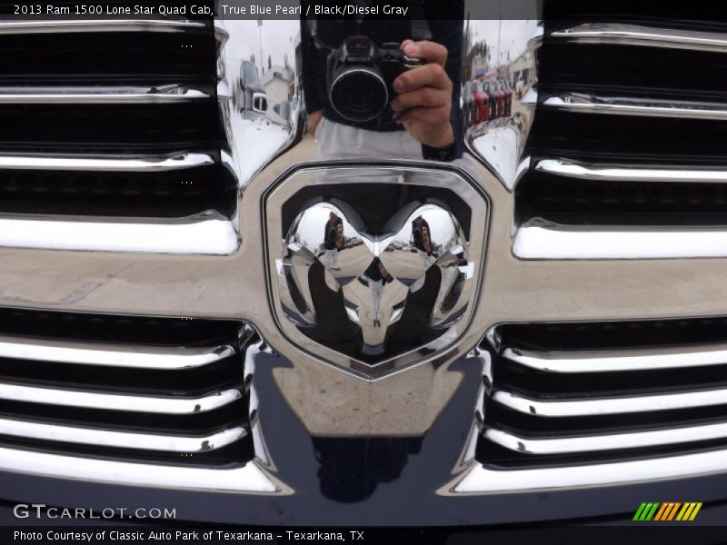 True Blue Pearl / Black/Diesel Gray 2013 Ram 1500 Lone Star Quad Cab
