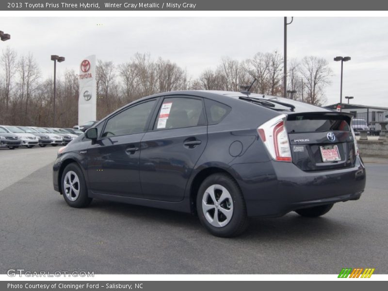 Winter Gray Metallic / Misty Gray 2013 Toyota Prius Three Hybrid