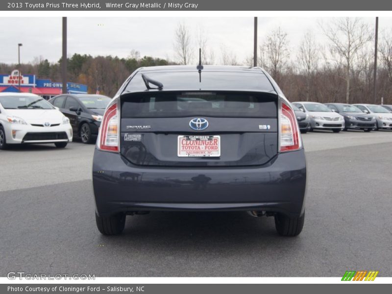 Winter Gray Metallic / Misty Gray 2013 Toyota Prius Three Hybrid
