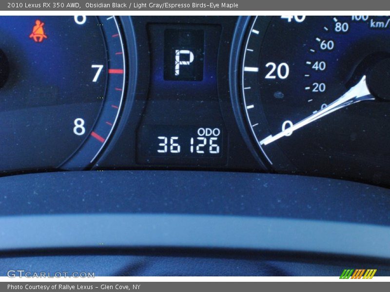 Obsidian Black / Light Gray/Espresso Birds-Eye Maple 2010 Lexus RX 350 AWD