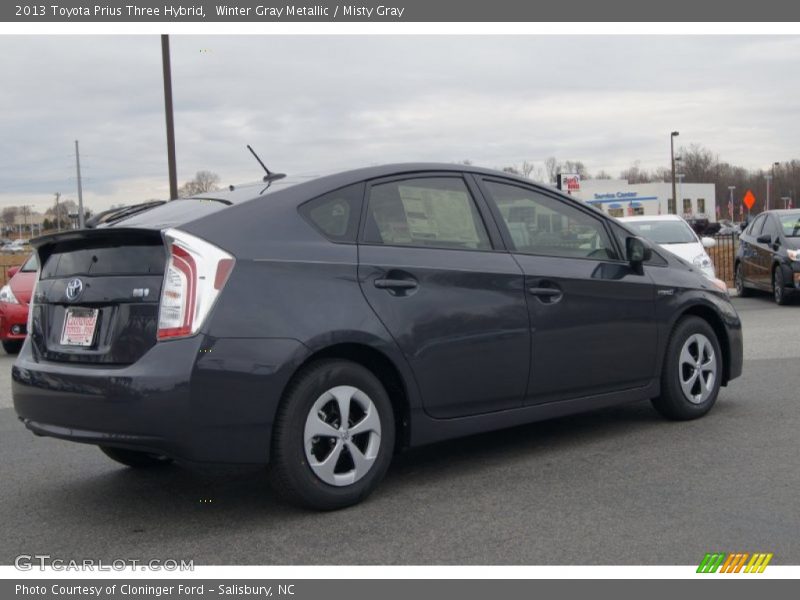 Winter Gray Metallic / Misty Gray 2013 Toyota Prius Three Hybrid