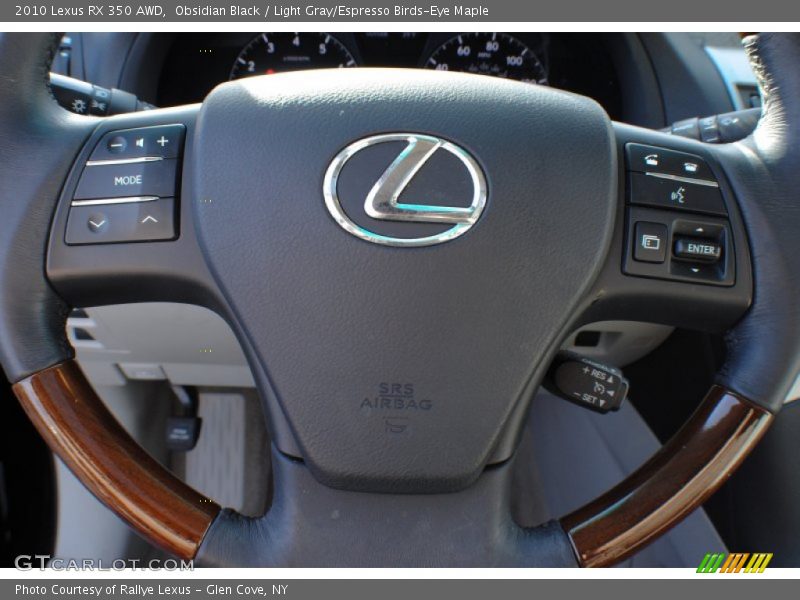 Obsidian Black / Light Gray/Espresso Birds-Eye Maple 2010 Lexus RX 350 AWD