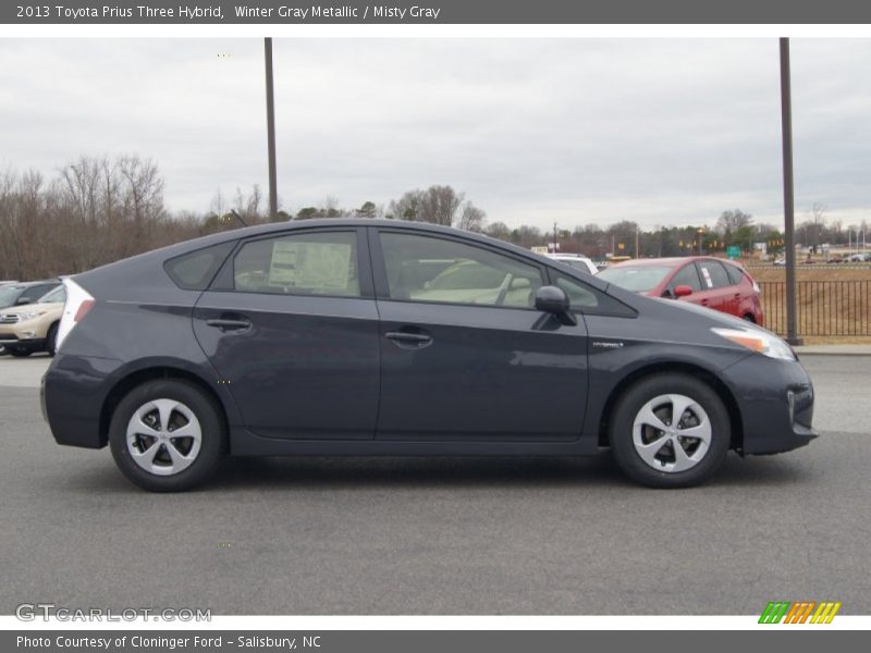 Winter Gray Metallic / Misty Gray 2013 Toyota Prius Three Hybrid
