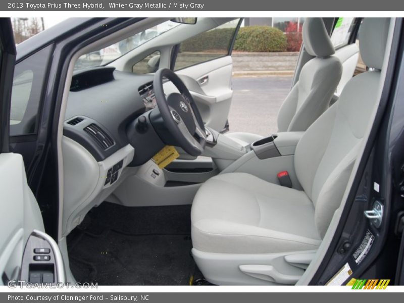 Winter Gray Metallic / Misty Gray 2013 Toyota Prius Three Hybrid