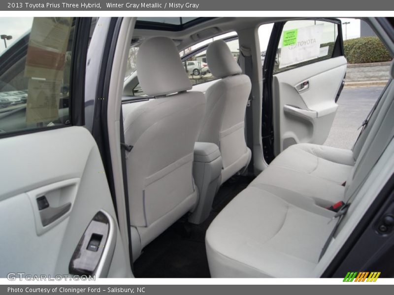 Winter Gray Metallic / Misty Gray 2013 Toyota Prius Three Hybrid