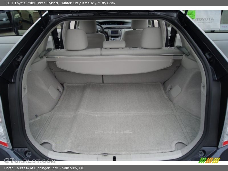 Winter Gray Metallic / Misty Gray 2013 Toyota Prius Three Hybrid