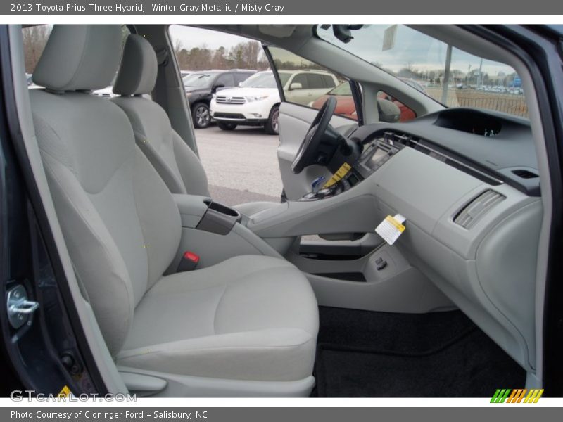 Winter Gray Metallic / Misty Gray 2013 Toyota Prius Three Hybrid