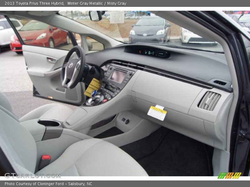 Winter Gray Metallic / Misty Gray 2013 Toyota Prius Three Hybrid