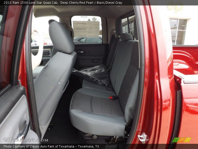 Deep Cherry Red Pearl / Black/Diesel Gray 2013 Ram 1500 Lone Star Quad Cab