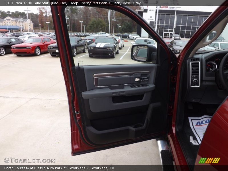 Deep Cherry Red Pearl / Black/Diesel Gray 2013 Ram 1500 Lone Star Quad Cab