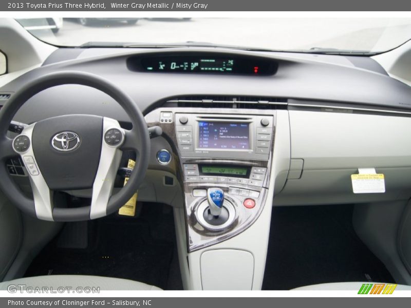 Winter Gray Metallic / Misty Gray 2013 Toyota Prius Three Hybrid