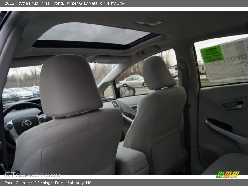 Winter Gray Metallic / Misty Gray 2013 Toyota Prius Three Hybrid