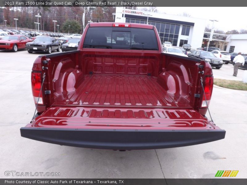 Deep Cherry Red Pearl / Black/Diesel Gray 2013 Ram 1500 Lone Star Quad Cab